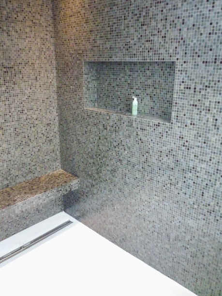 realisation salle de bain mosaiques de verre